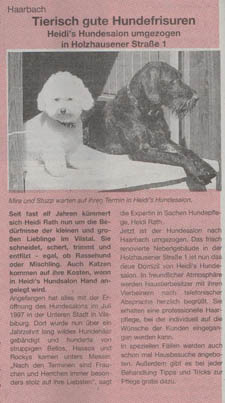 Artikel Vilstalbote - Tierisch gute Hundefrisuren